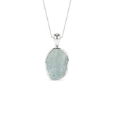 natural fluorite rough shape pendant necklace
