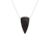 natural shungite bullet shape pendant necklace
