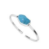 natural neon-apatite rough shape twister bracelet