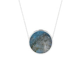 natural labradorite round shape pendant necklace