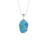 natural peruvian-opal rough shape pendant necklace