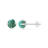 natural amazonite rough shape stud earrings