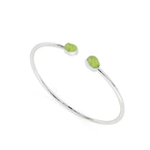 natural peridot rough shape twister bracelet