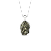 natural pyrite rough shape pendant necklace