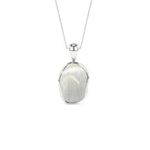 natural selenite rough shape pendant necklace