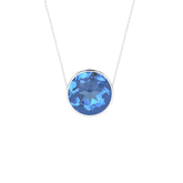 natural kyanite round shape pendant necklace