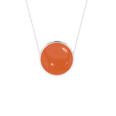 natural carnelian round shape pendant necklace