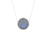natural labradorite round shape pendant necklace