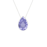 natural tanzanite pear shape pendant necklace