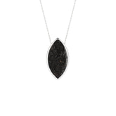 natural shungite marquise shape pendant necklace