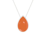 natural carnelian pear shape pendant necklace
