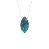 natural shattuckite marquise shape pendant necklace
