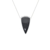 natural shungite bullet shape pendant necklace