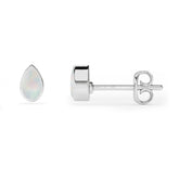 natural ethiopian opal pear shape stud earrings
