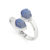 kyanite rough shape stackable bezel-set ring