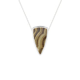 natural schalenblende bullet shape pendant necklace