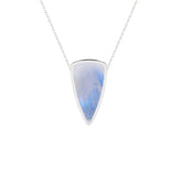natural blue-moonstone bullet shape pendant necklace