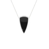 natural black-onyx bullet shape pendant necklace