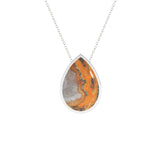 natural bumble-bee pear shape pendant necklace