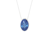 natural kyanite oval shape pendant necklace