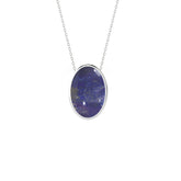 natural lapis-lazuli oval shape pendant necklace