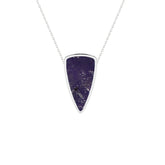 natural purple-moonstone bullet shape pendant necklace