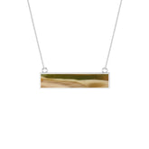 natural imperial-jasper bar shape pendant necklace