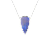 natural purple-moonstone bullet shape pendant necklace