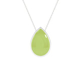 natural peridot pear shape pendant necklace