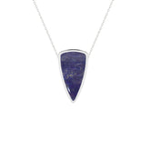 natural lapis-lazuli bullet shape pendant necklace