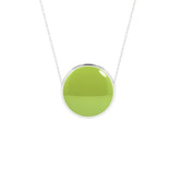 natural peridot round shape pendant necklace