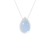 natural rainbow-moonstone pear shape pendant necklace