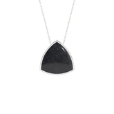 natural shungite trillion shape pendant necklace