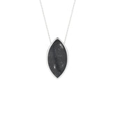 natural shungite marquise shape pendant necklace