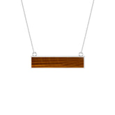 natural tiger-eye bar shape pendant necklace