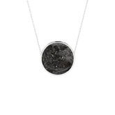 natural shungite round shape pendant necklace