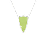 natural peridot bullet shape pendant necklace