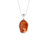 natural sunstone rough shape pendant necklace