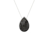 natural shungite pear shape pendant necklace
