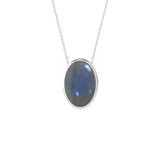 natural labradorite oval shape pendant necklace