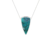 natural shattuckite bullet shape pendant necklace