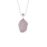 natural morganite rough shape pendant necklace