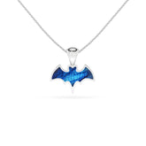 natural labradorite bat shape pendant necklace