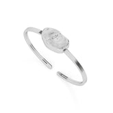 natural herkimer rough shape twister bracelet