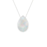 natural ethiopian-opal pear shape pendant necklace