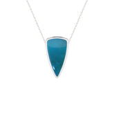 natural peruvian-opal bullet shape pendant necklace