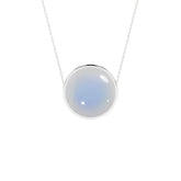 natural rainbow-moonstone round shape pendant necklace