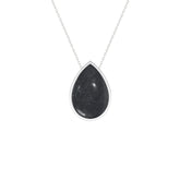 natural shungite pear shape pendant necklace