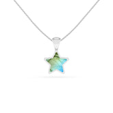 natural labradorite star shape pendant necklace