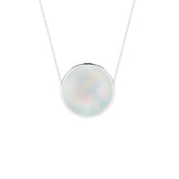 natural ethiopian-opal round shape pendant necklace